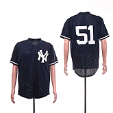 Yankees 51 Bernie Williams Navy Mesh BP Jersey,baseball caps,new era cap wholesale,wholesale hats